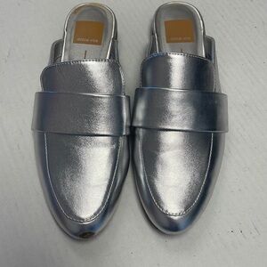 Dolce Vita silver slides